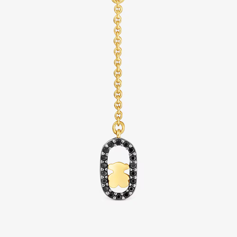 Collar con baño de oro 18 kt sobre plata y espinelas Camille