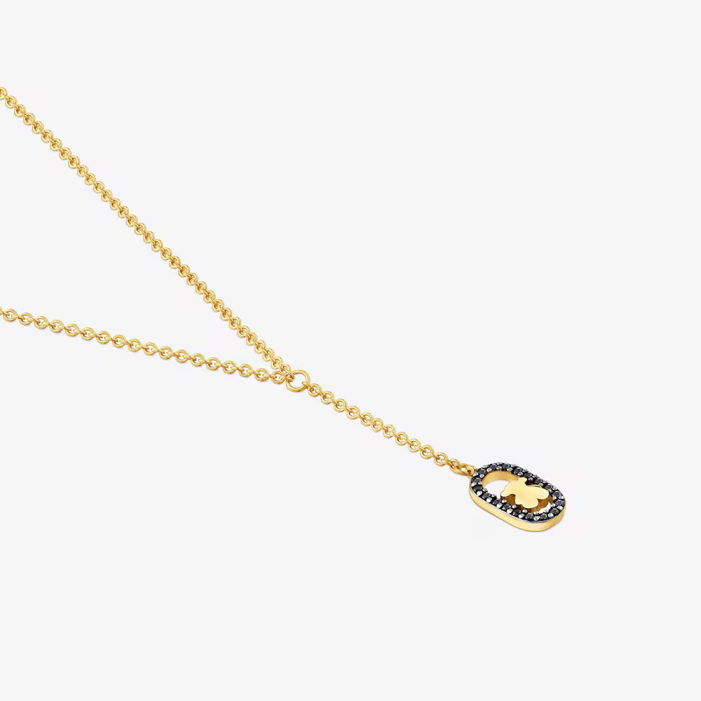 Collar con baño de oro 18 kt sobre plata y espinelas Camille