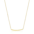 Collar barra con baño de oro 18 kt sobre plata Straight