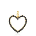 Colgante de corazón con espinelas