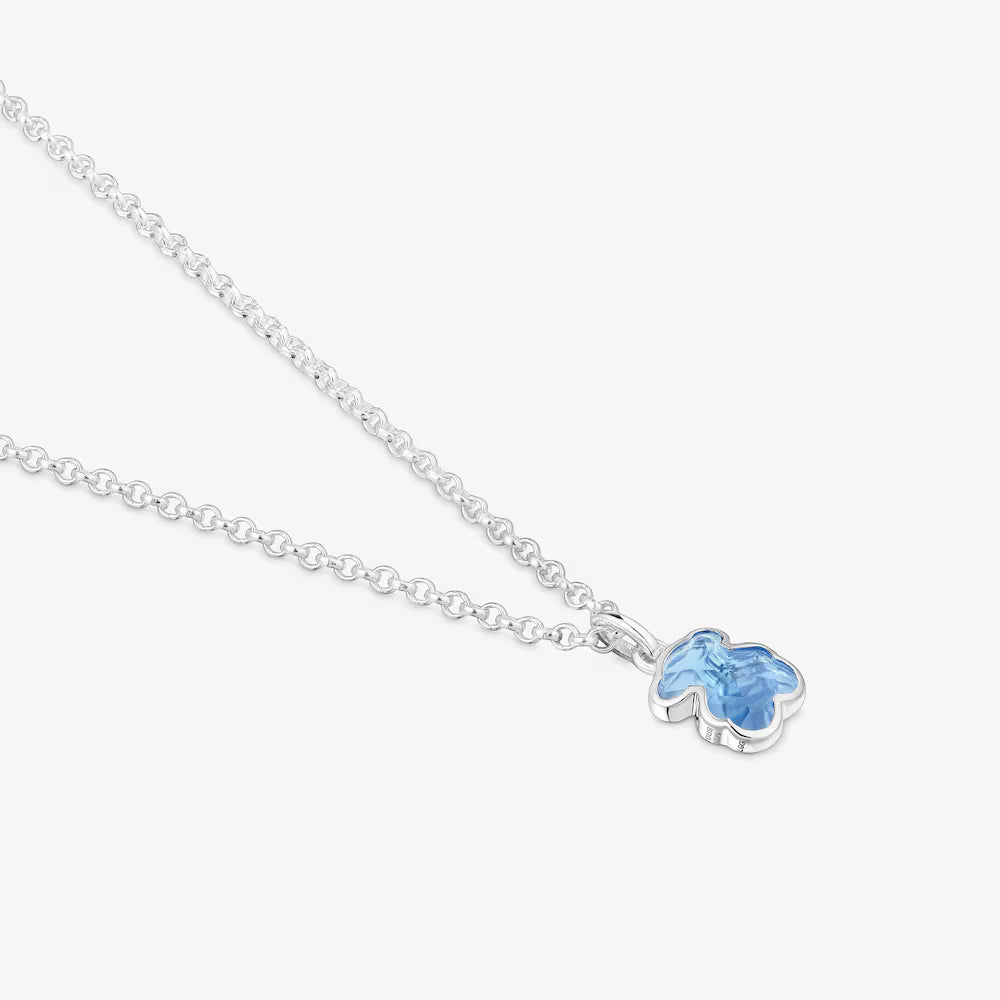 Collar corto de plata y espinela azul creada en laboratorio Icon Color LGG USD 219