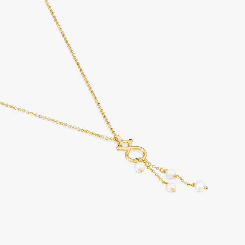 Collar de oro 9 kt, perlas cultivadas y motivo oso 10 mm TOUS Infinity