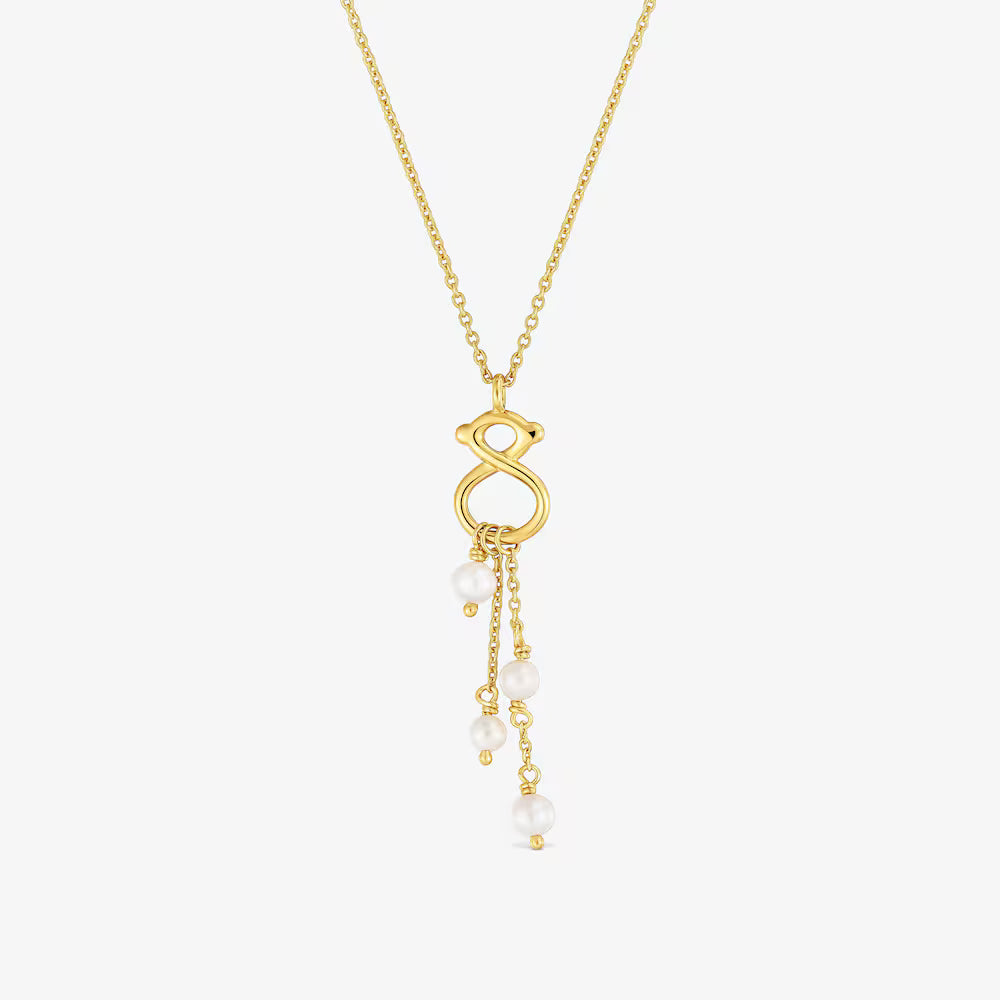 Collar de oro 9 kt, perlas cultivadas y motivo oso 10 mm TOUS Infinity
