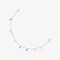 Pulsera Mini Color de Plata con Gemas