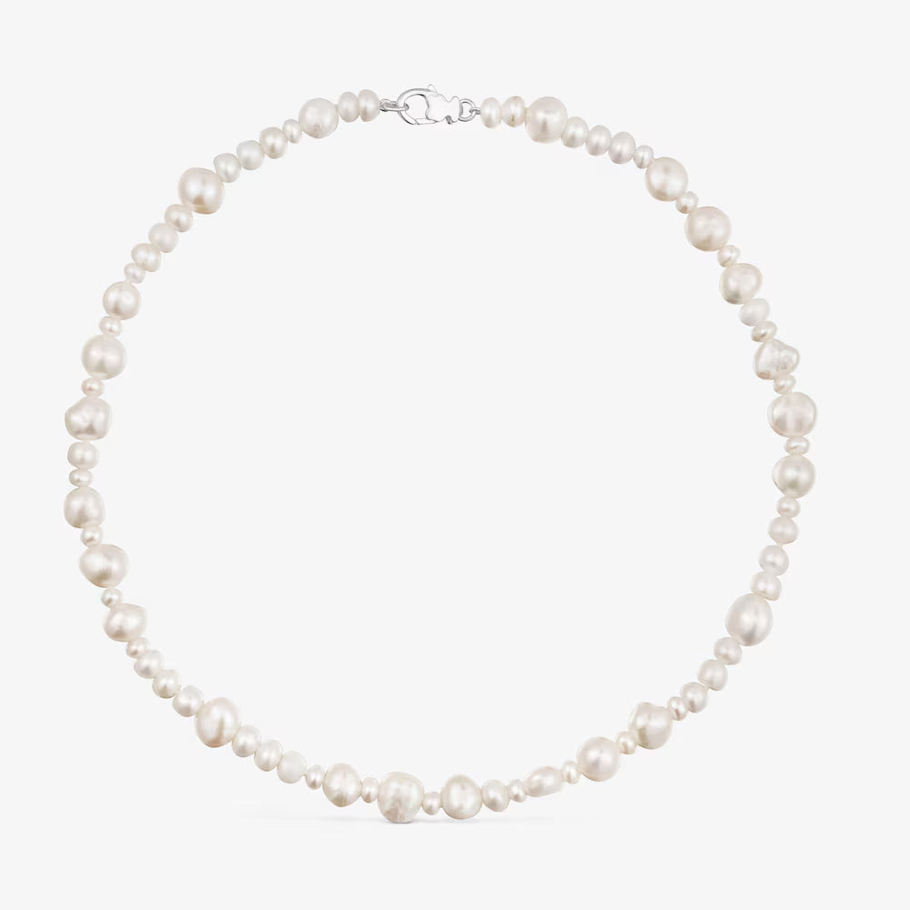 Collar de plata y perlas cultivadas grandes Sweet Dolls